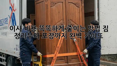 이사 비용 똑똑하게 줄이는 방법! 짐 정리부터 포장까지 완벽 가이드