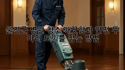 울진군 병원 청소: 깨끗함과 안전, 두 마리 토끼를 잡는 방법