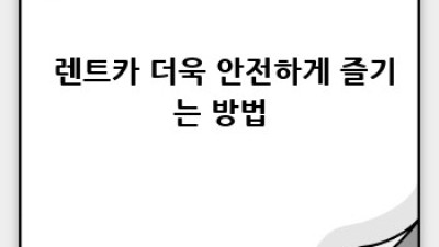 🚗 렌트카 안전운전 꿀팁! 놓치면 후회해요! 꿀팁 대방출 🍯